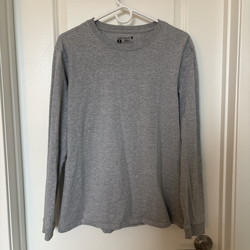 Carhartt Gray Long Sleeve Shirt Size Medium